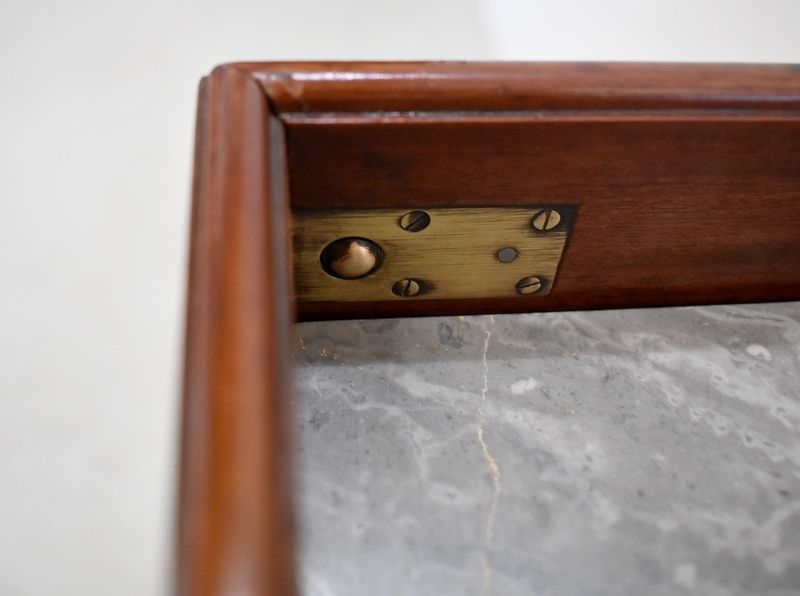 photo furniture Small Powder Table In Mahogany, "Escalier De Cristal" Manufacture, Louis XVI Style, Late 19th Century