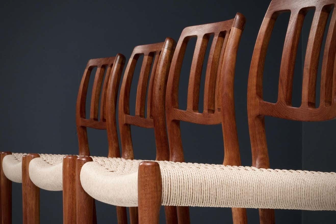 Set Of 4 Newly Upholstered Dining Chairs By Niels Otto Møller photo 4051.84