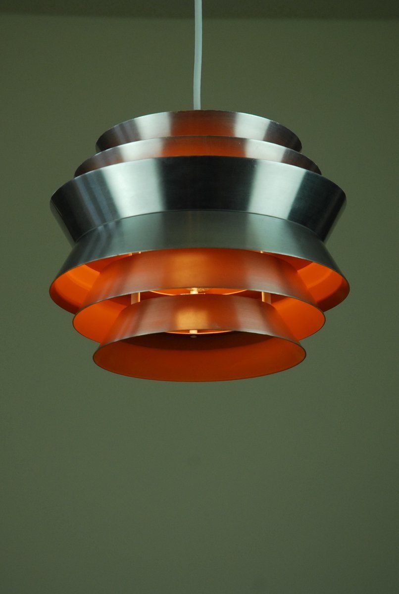 Vintage Swedish Trava Pendant Lamp By Sigurd Lindkvist Aka Carl Thore For Granhaga Metallindustri photo Lighting