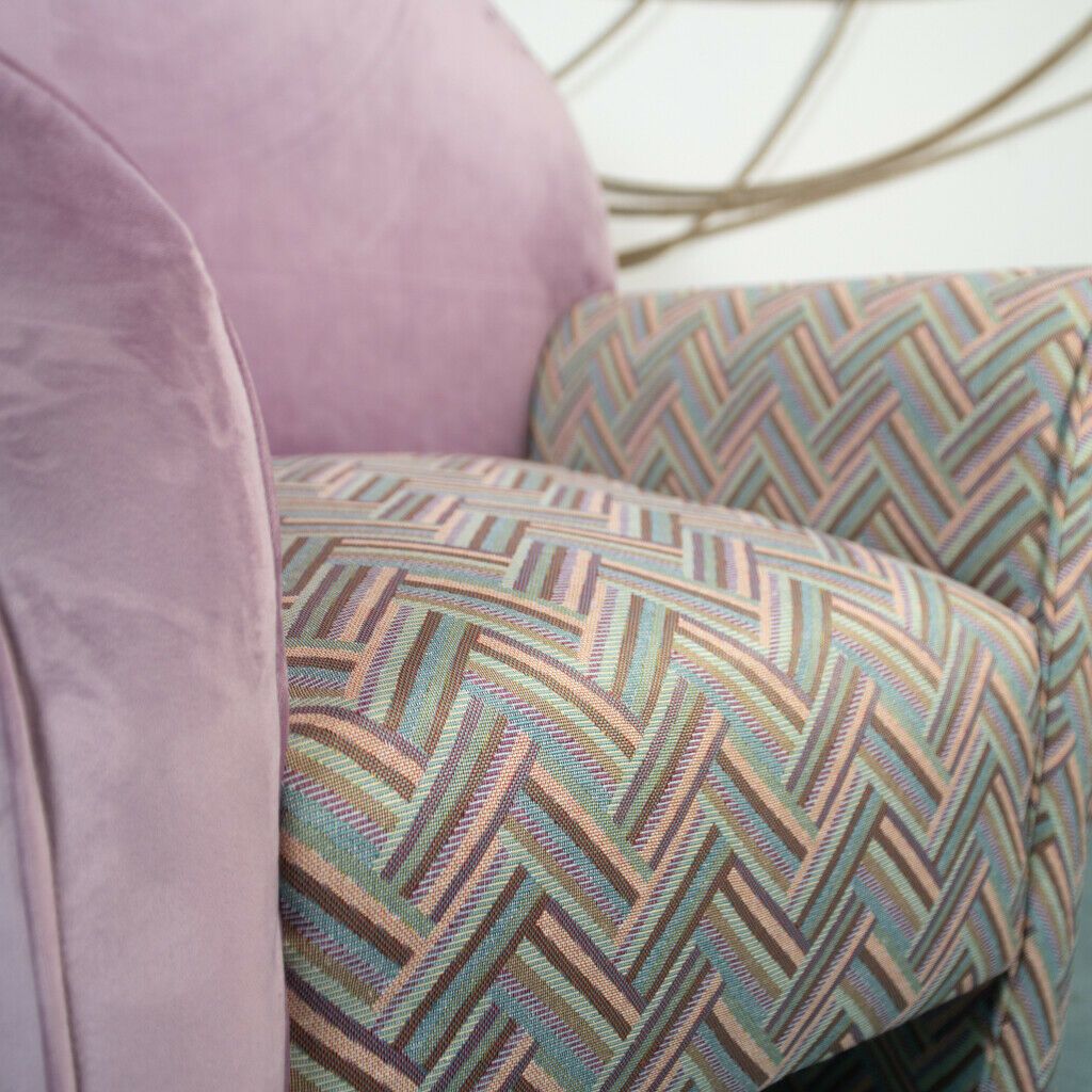 Set Of 2 Armchairs Velvet Fabric 70s Design Modern Vintage photo buy