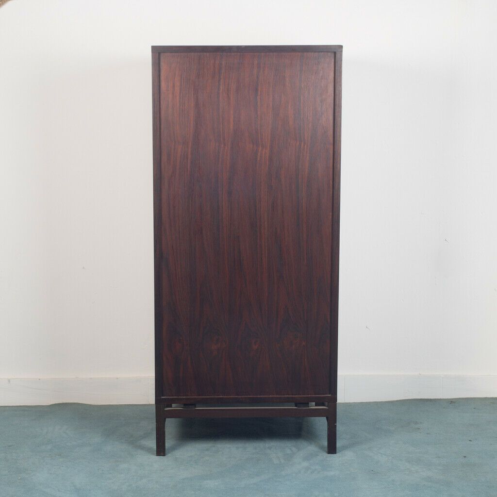Brown Teak Wood Bookcase Shelf 70s Modern Design photo for sale