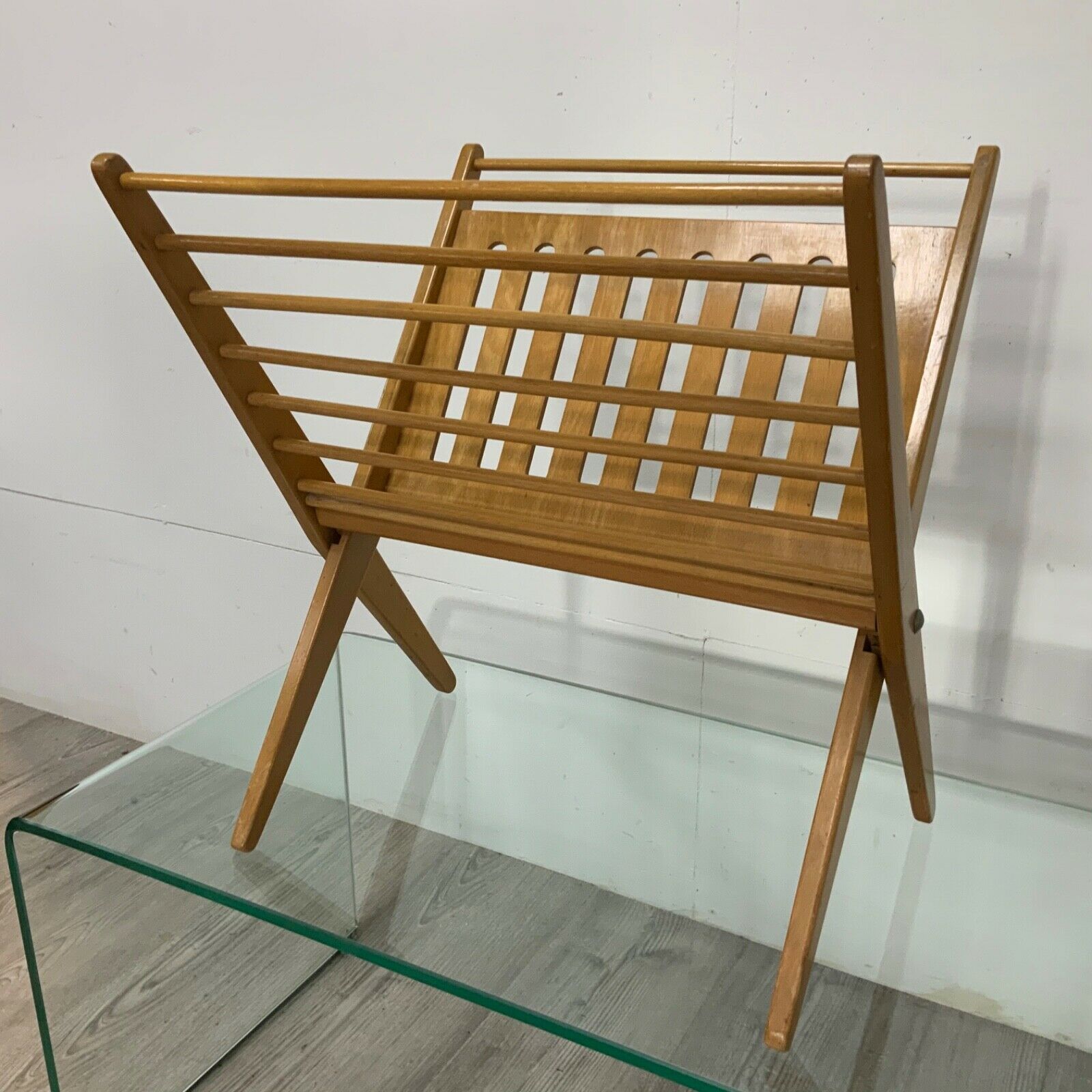 News Paper Magazine Rack In Birch Wood By Cees Braakman For Ums Pastoe 1960s photo 225.0