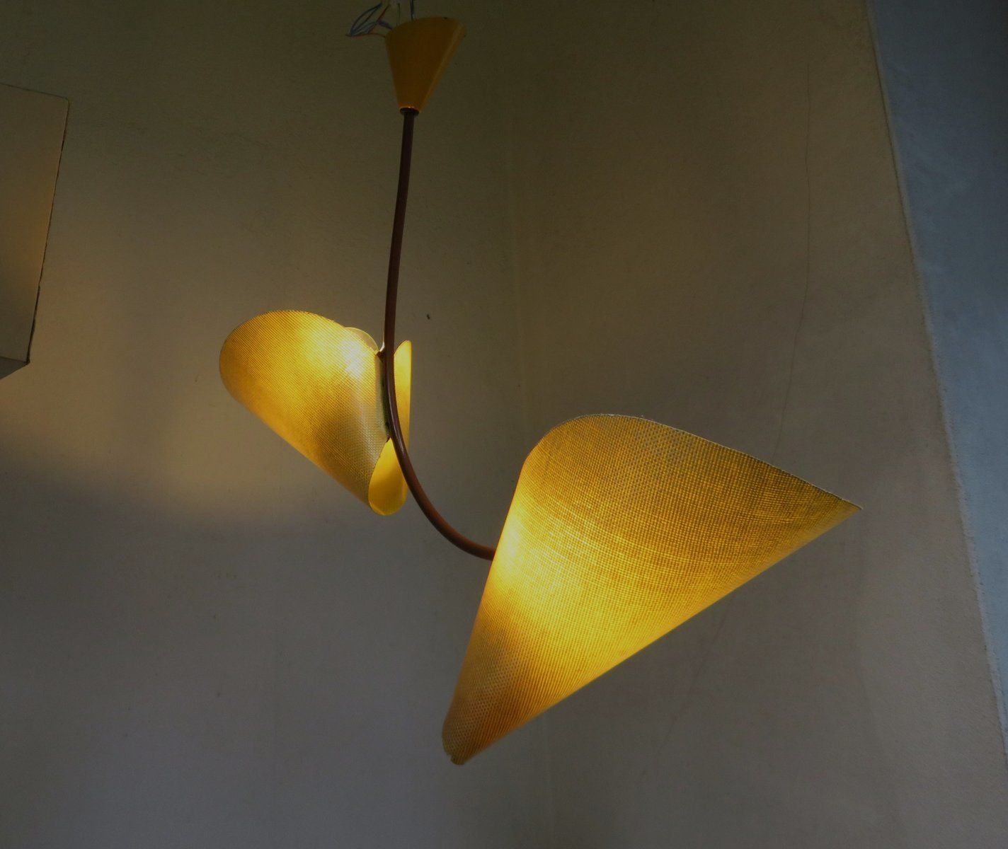 Model 1208 Fiberglass Ceiling Lamp By Josef Hurka For Napako, 1960s photo Lighting