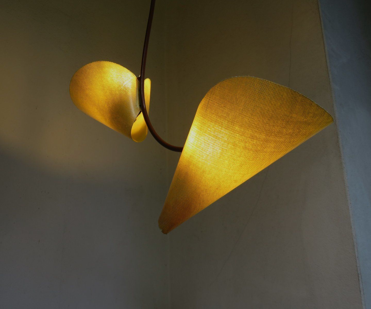 Model 1208 Fiberglass Ceiling Lamp By Josef Hurka For Napako, 1960s photo vintage