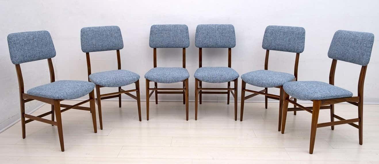 Six Of Edmondo Palutari For Dassi Mid Century Italian Teak Dining Chairs, 1950s