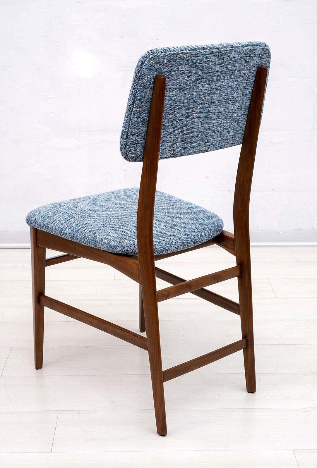 photo for sale Six Of Edmondo Palutari For Dassi Mid Century Italian Teak Dining Chairs, 1950s