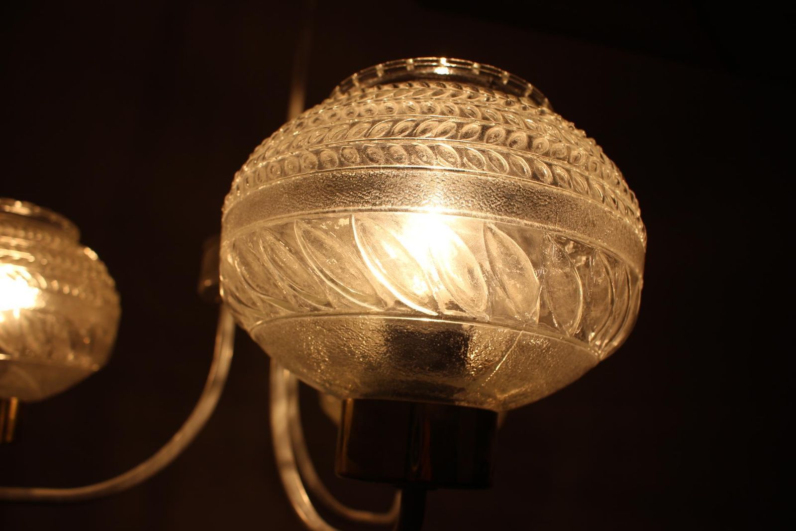 Mid Century Chandelier/ Kamenický šenov, 1970s photo vintage