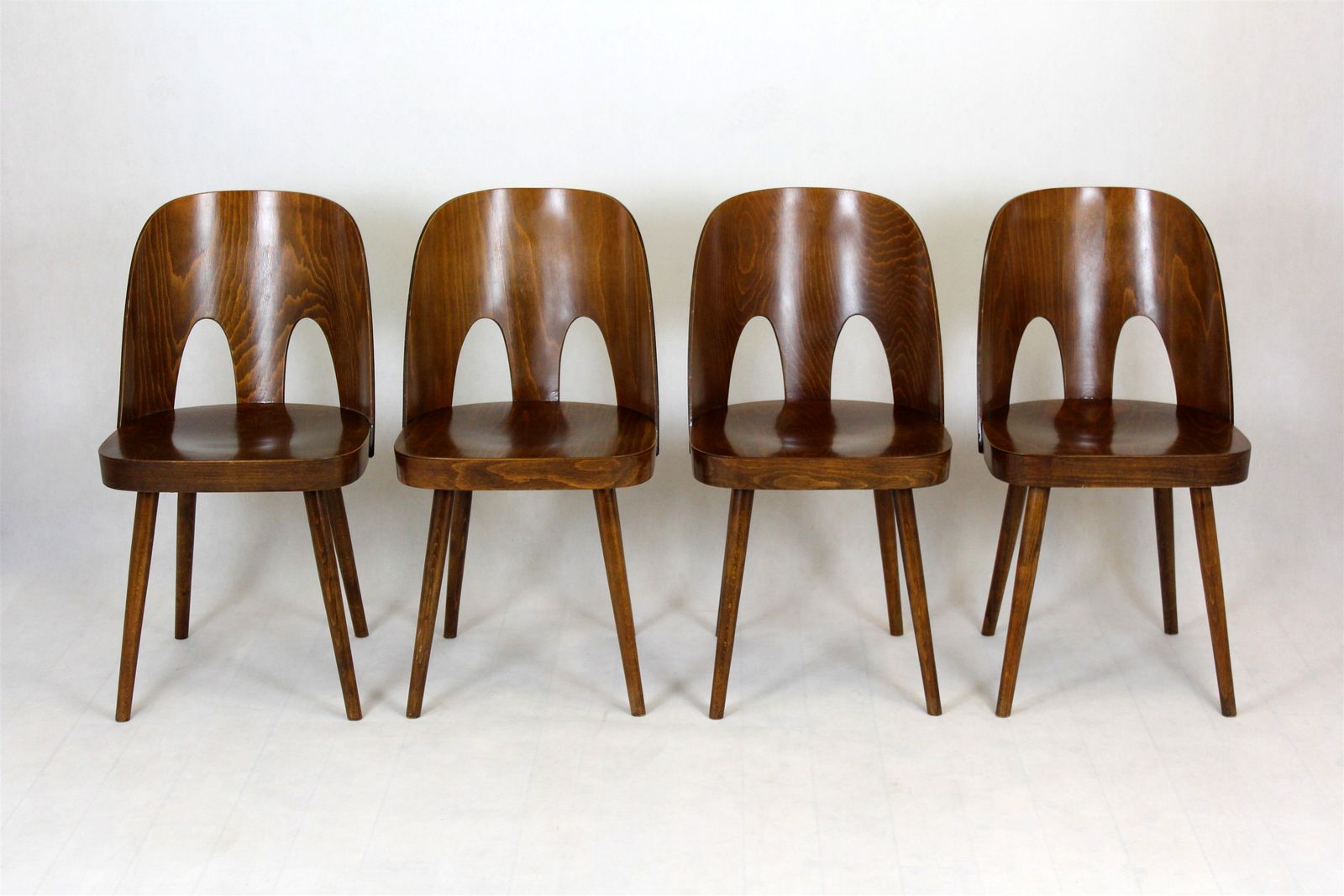 Wooden Chairs By Oswald Haerdtl For Ton, 1950s, Set Of 4 photo Furniture