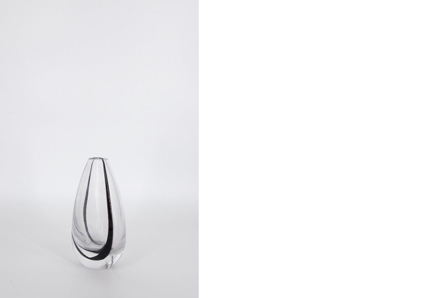 Scandinavian Glass Contour Vase By Vicke Lindstrand For Kosta, 1950s photo furniture