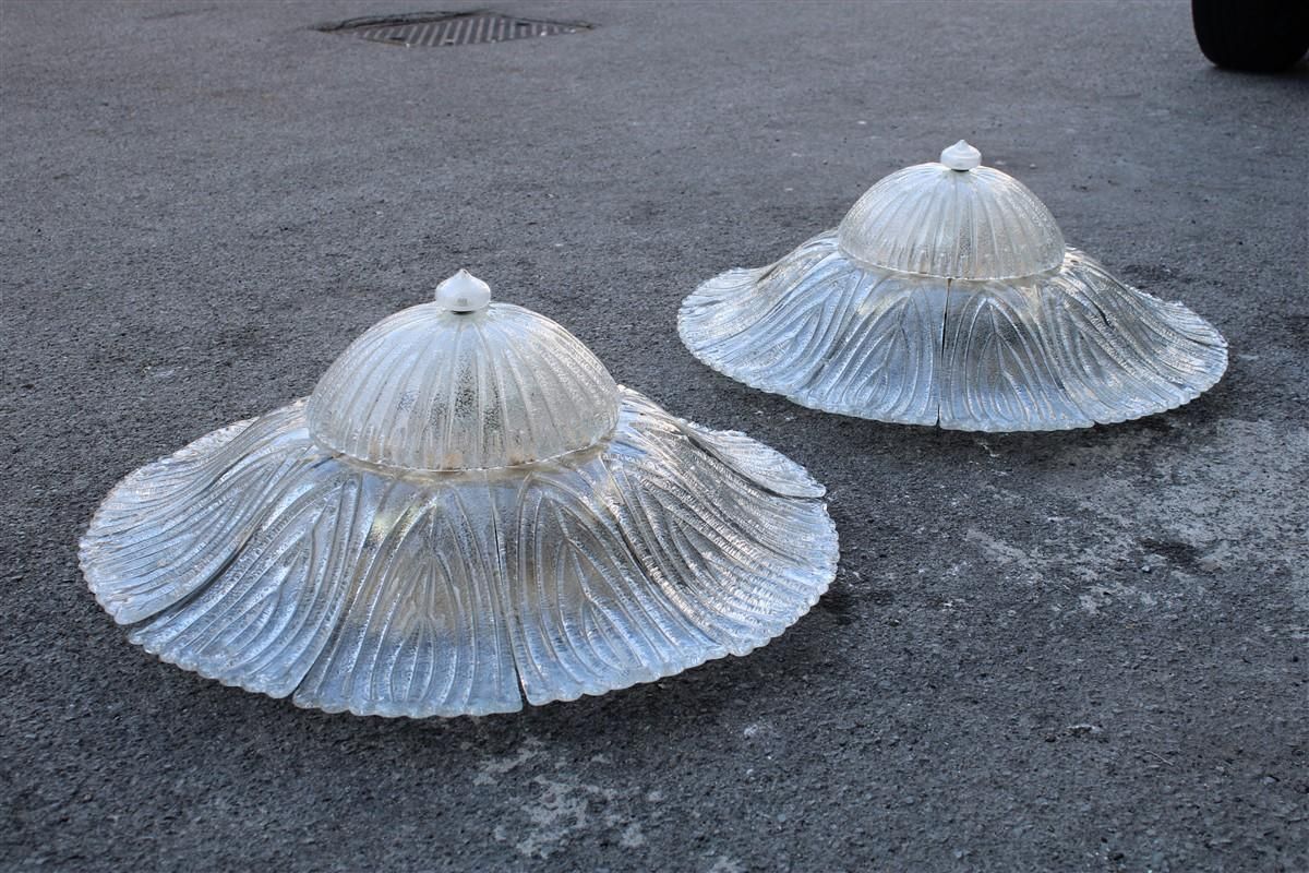 photo buy Big Pair Round Murano Ceiling Lamp Italian Design Flowers Dew Glass Gold