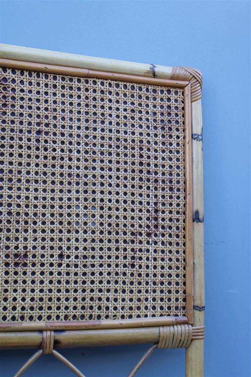 Mid Century Italian Design Bamboo Bed For Single Mattress, 1950s photo 995.0