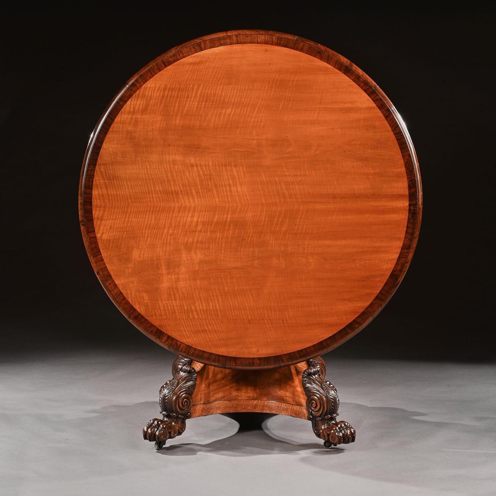 Rare 19th Century Peters Of Genoa Satinwood & Rosewood Centre Table.