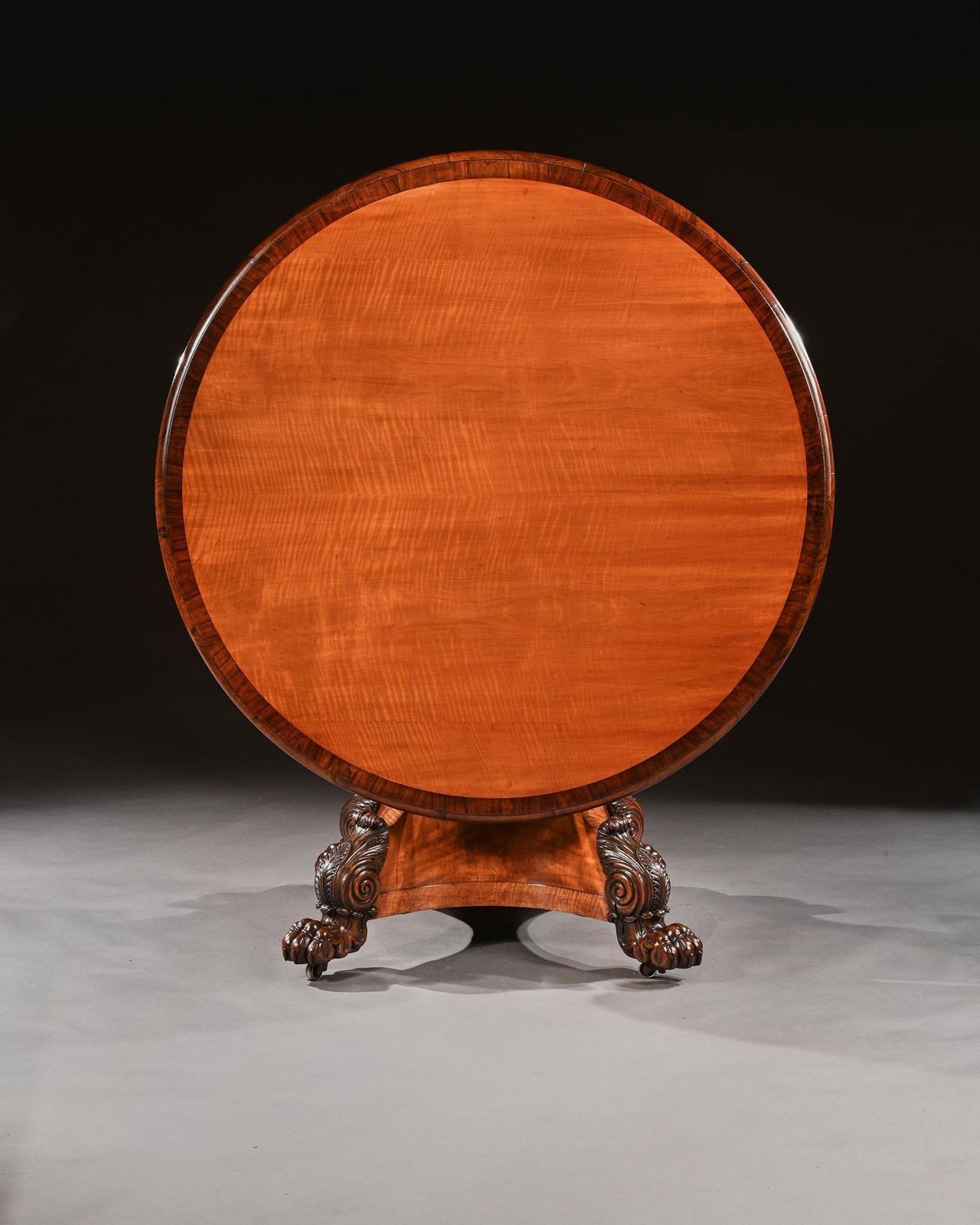 Rare 19th Century Peters Of Genoa Satinwood & Rosewood Centre Table. photo for sale
