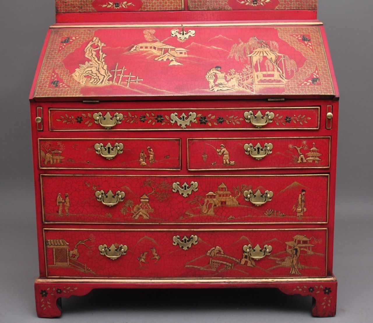 Early 20th Century Chinoiserie Bureau Bookcase photo 12500.0