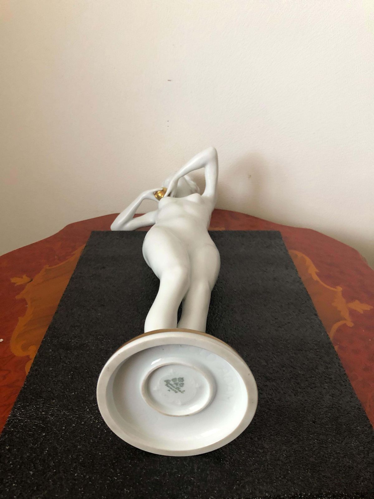 photo furniture Large Porcelain Figure Of Lady With Ball By Designer Luitpold Adam