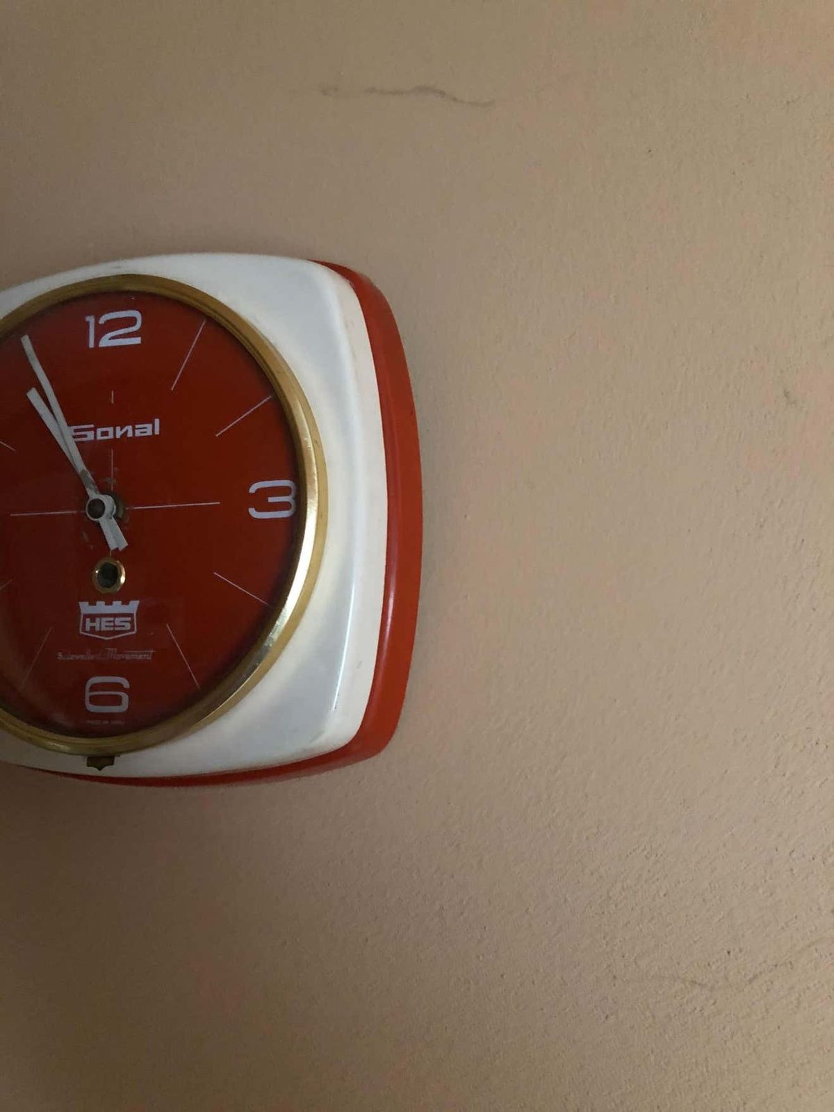 Indian Hes Wall Clock In Heavy Metal Case photo furniture