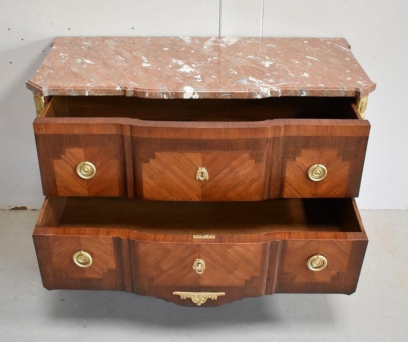 Sauteuse Commode, Louis XV / Louis XVI Transition   2nd Part Of The 19th Century photo Furniture