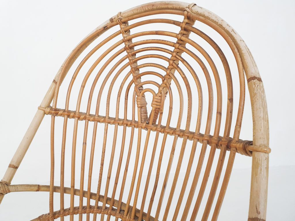Rohe Noordwolde Rattan Lounge Chair, The Netherlands 1950s photo 358.17600000000004