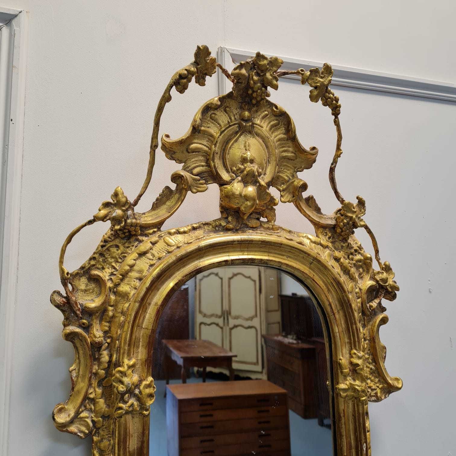 Unusual Antique Gilded Mirror C1870 Free Delivery photo for sale