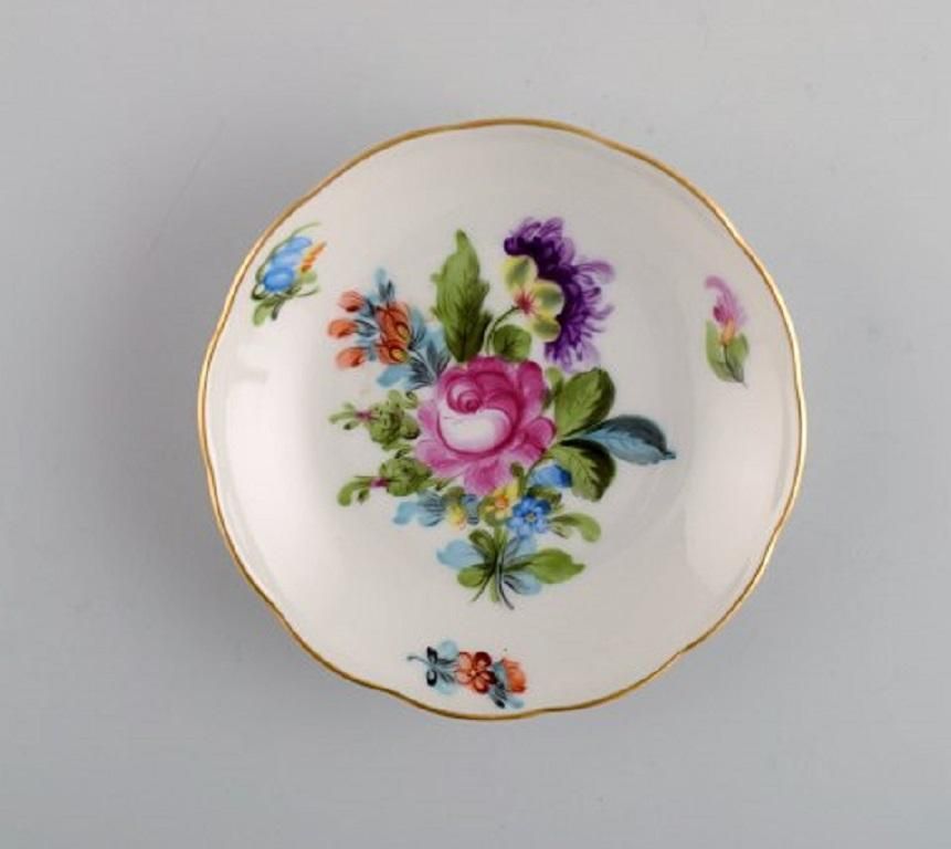 Two Herend Miniature Vases And A Small Dish In Hand Painted Porcelain, 1980s photo furniture