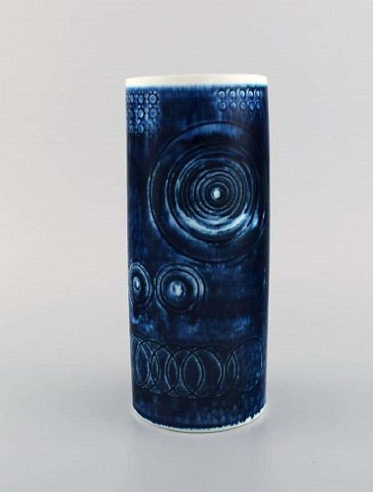 Olle Alberius For Rörstrand, Sarek Vase In Hand Painted Glazed Ceramics photo furniture