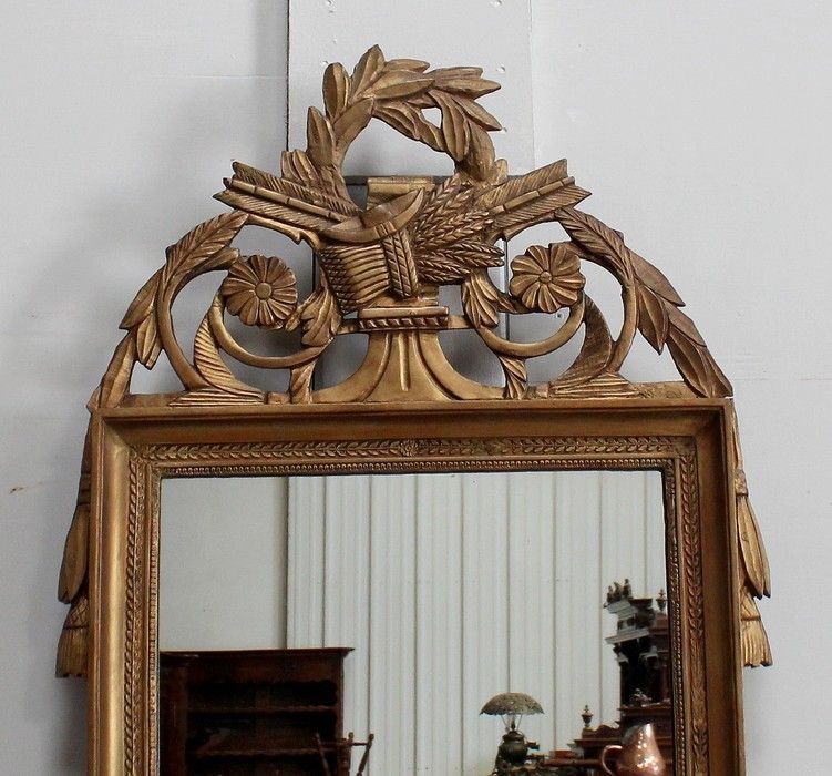 Mirror In Golden Wood, Louis XVI Style, Early 19th Century photo Home Decor