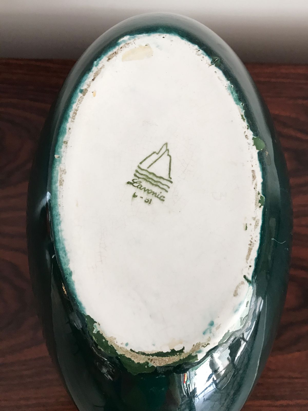 Guido Andloviz Italian Big Green Ceramic Vase, 19450s photo buy