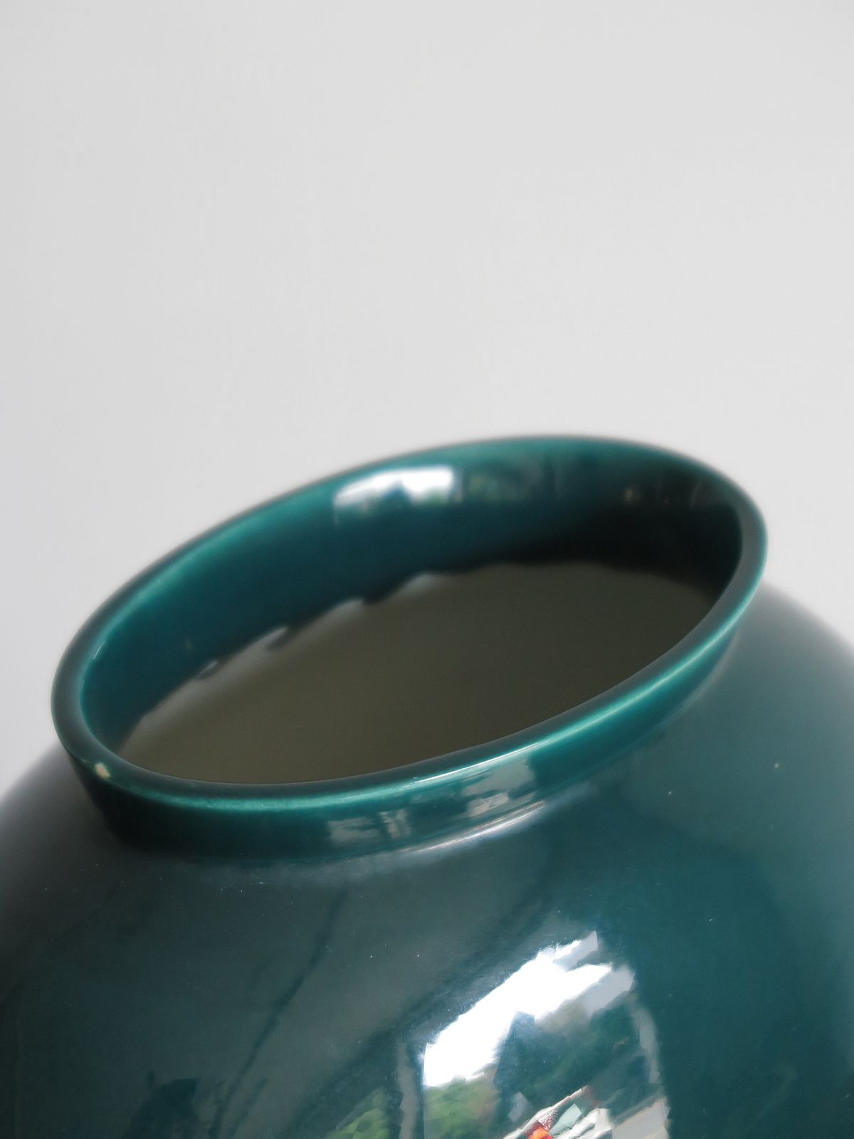 Guido Andloviz Italian Big Green Ceramic Vase, 19450s photo vintage
