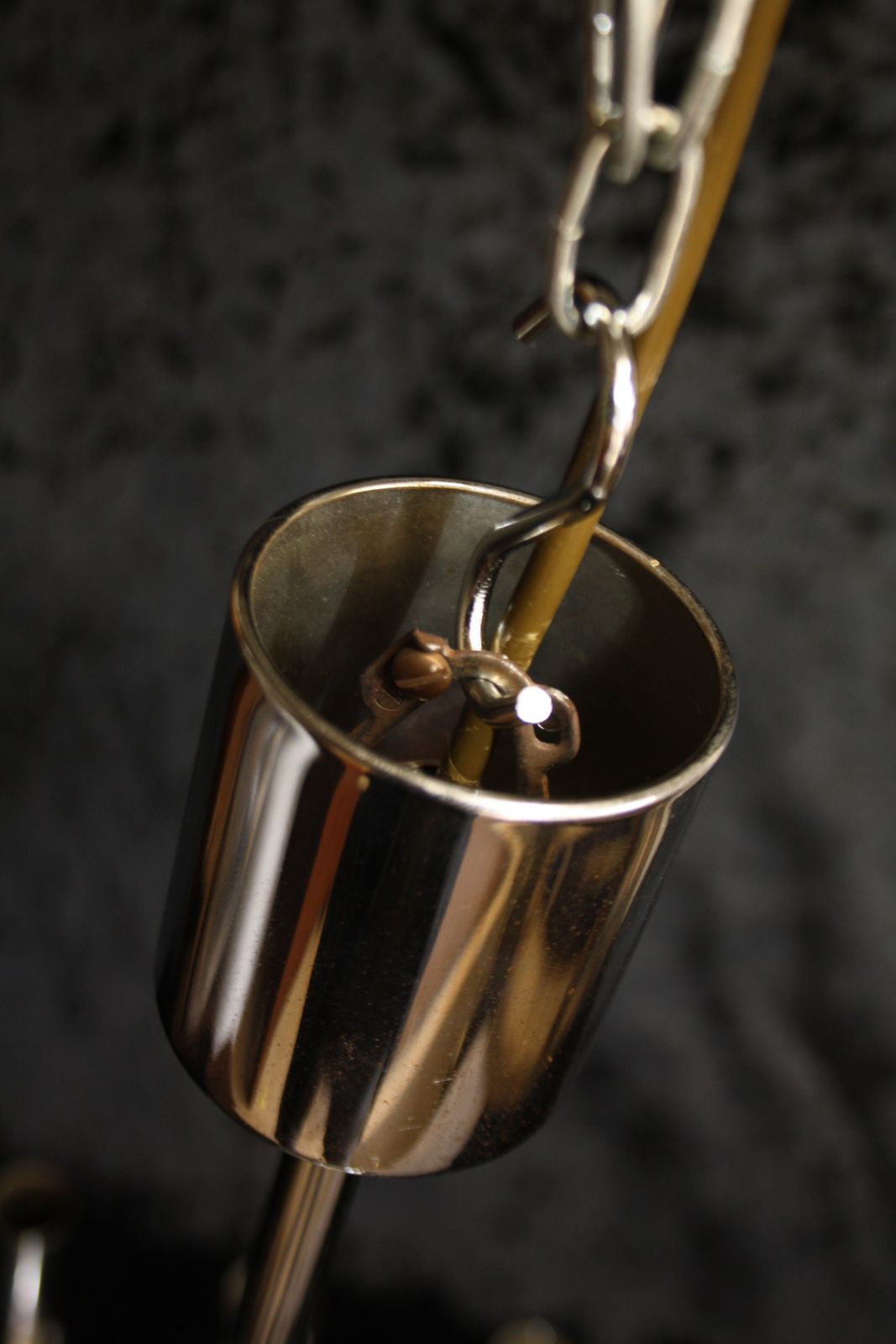 Small Art Deco Chrome Chandelier photo furniture