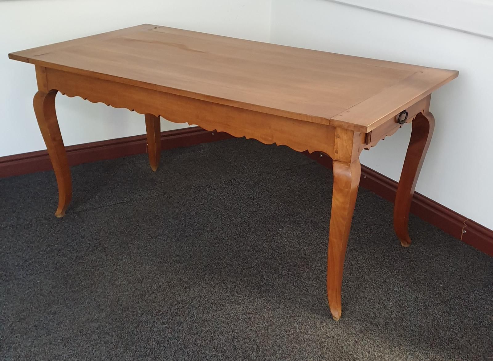 French Cherry Farmhouse Kitchen Refrectory Dining Table photo 995.0