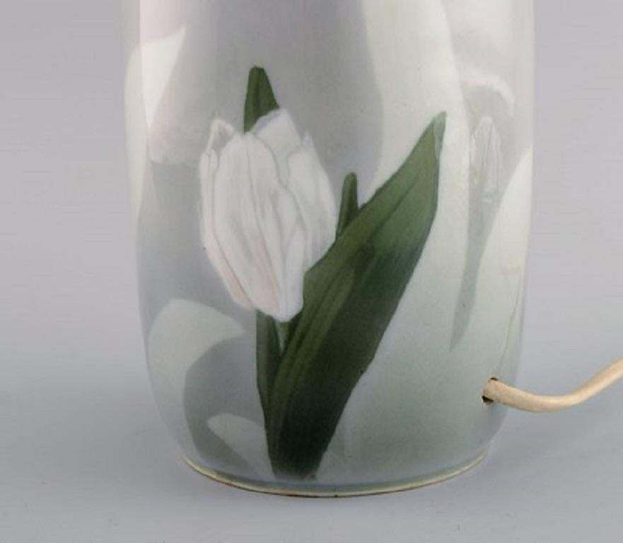 Royal Copenhagen Table Lamp In Hand Painted Porcelain With Floral Motifs, 1920s photo 410.0
