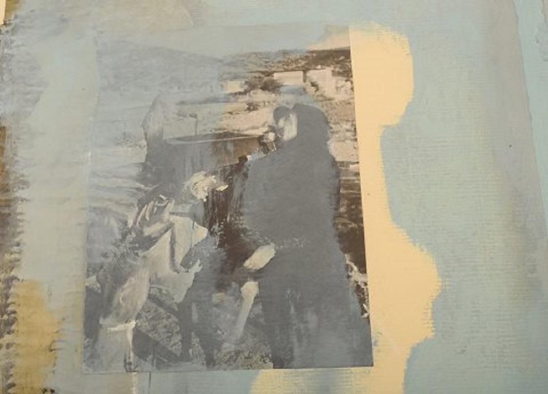 Mette Gitz Johansen Denmark Mixed Media Composition Dated 1997 photo for sale