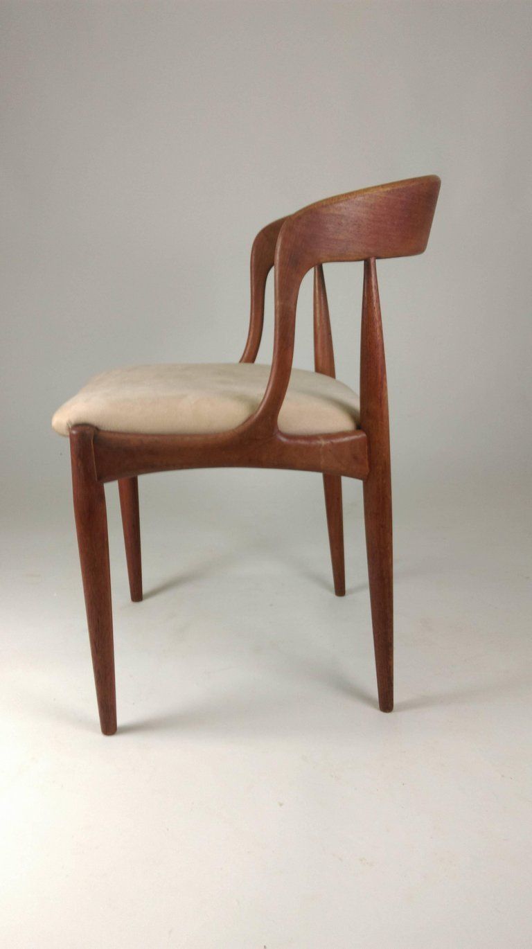 1960s Set Of Two Danish Johannes Andersen Model 16 Side Chairs In Teak photo Furniture