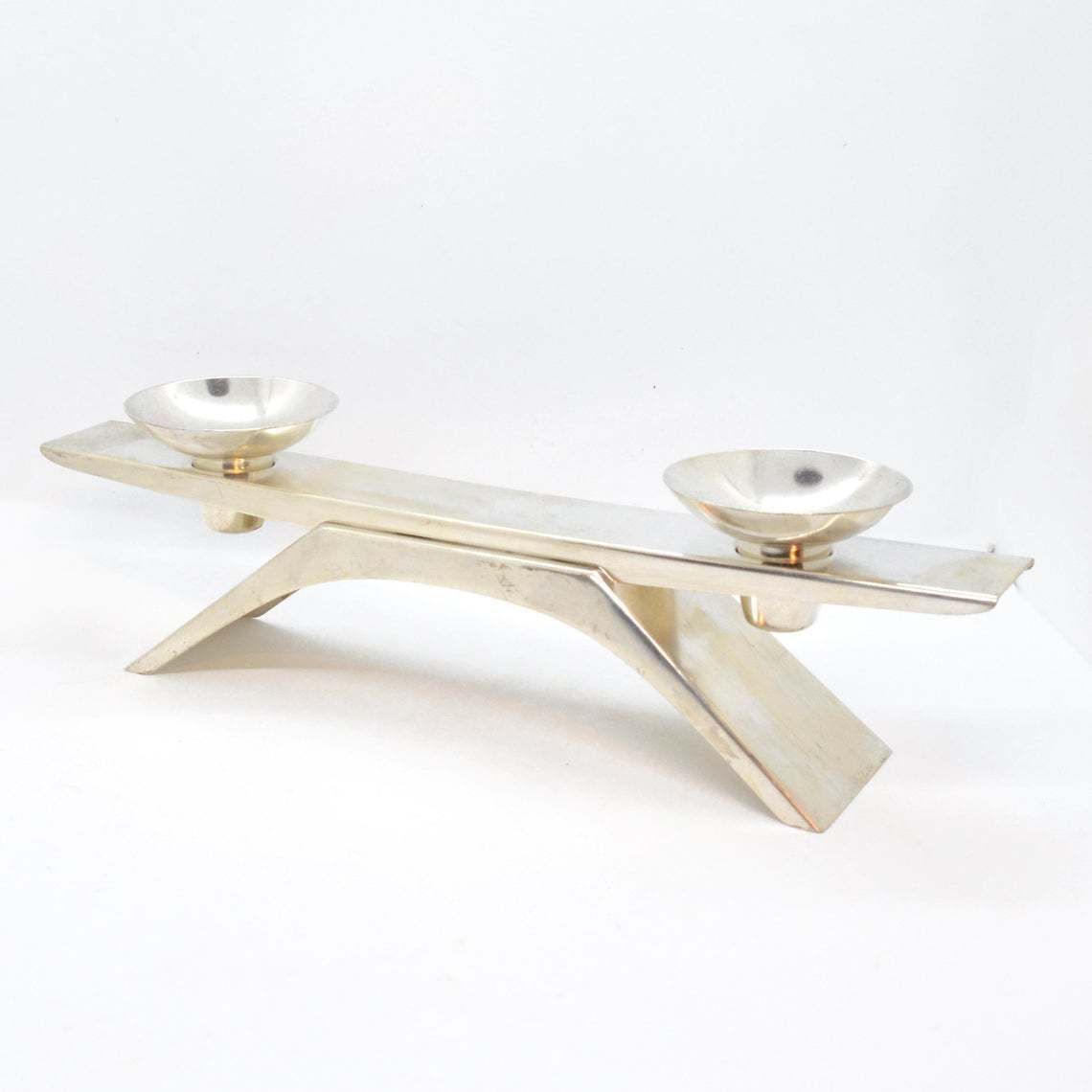 Silver Plated Ikora Candlestick By K. Radtke Wmf, Germany, 1960s photo buy