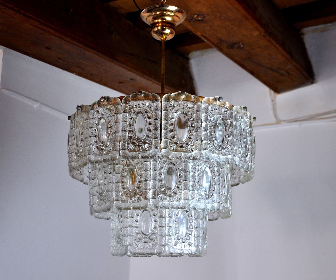 Kinkeldey Chandelier, 3 Levels, Germany, 1970 photo furniture
