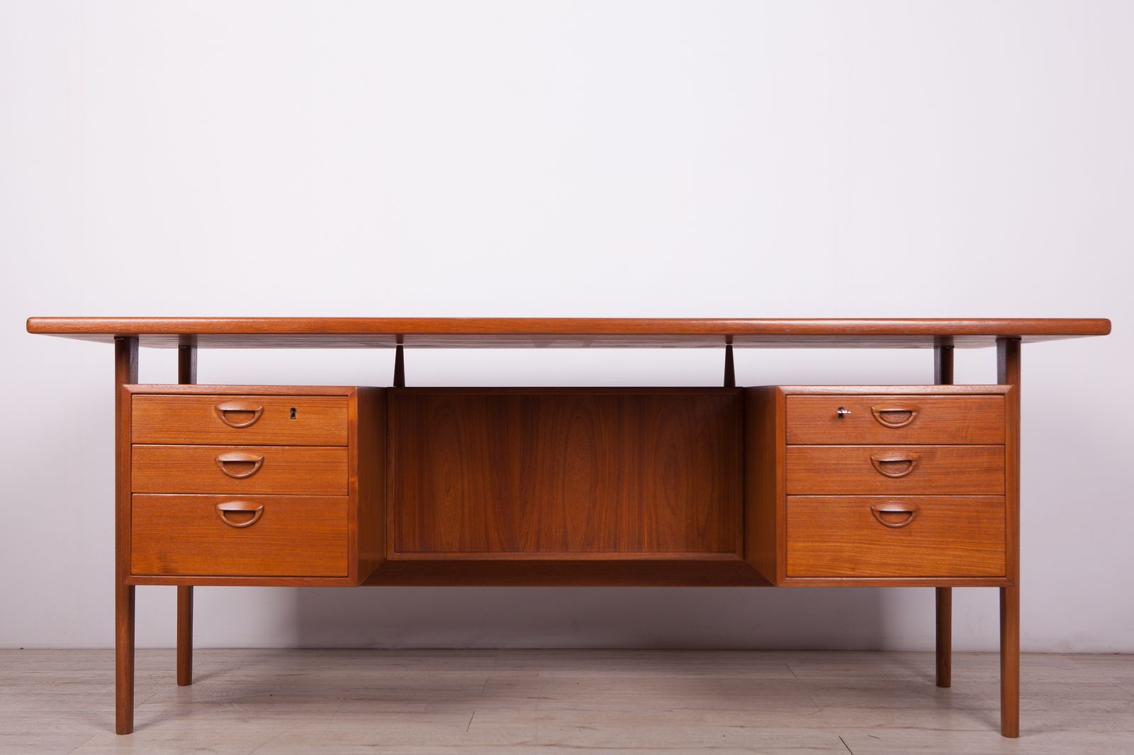 Mid Century Danish Teak Desk From Feldballes Møbelfabrik, 1960s photo 3000.0
