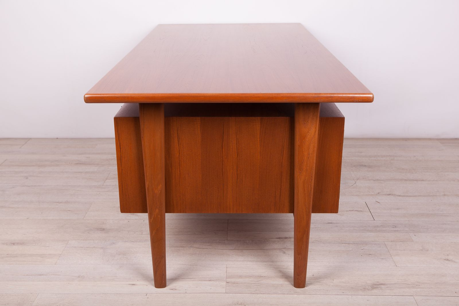 Furniture Mid Century Danish Teak Desk From Feldballes Møbelfabrik, 1960s photo