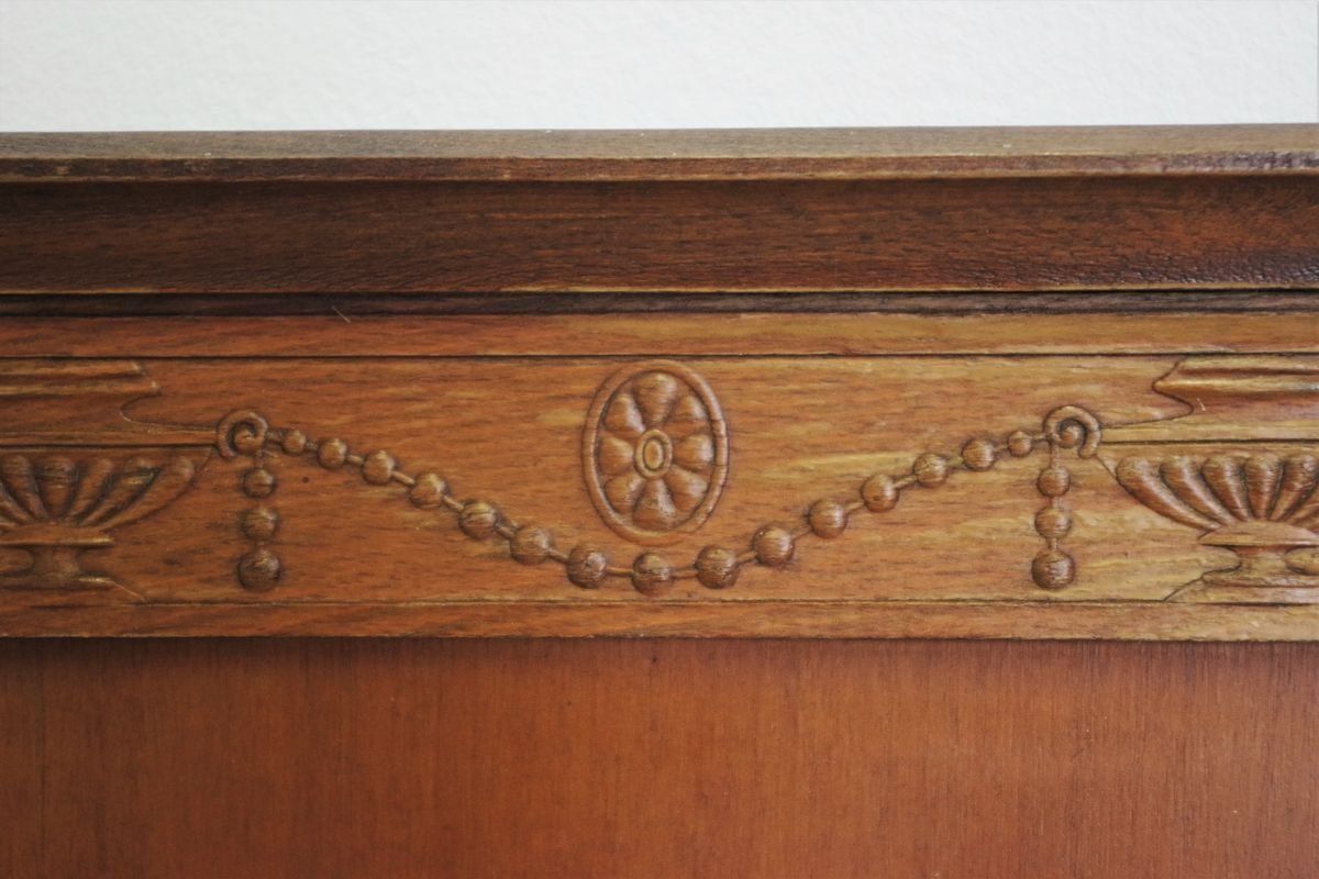 Cornice In Legno Intagliato Con Raffigurazione Ceramica Della Madonna, Anni '50 photo vinterior