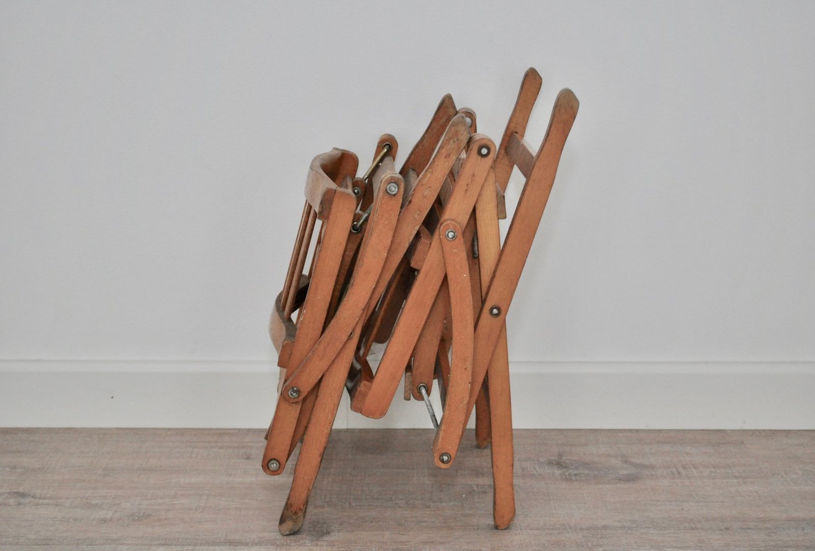 Mid Century Italian Children's Folding Chairs By Fratelli Reguitti, Set Of 2 photo vinterior