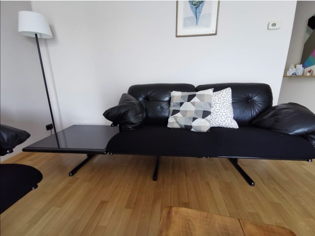 Ouverture Marble And Leather Coffee Table By Pierluigi Cerri For Frau, 1980s, Set Of 2 photo buy