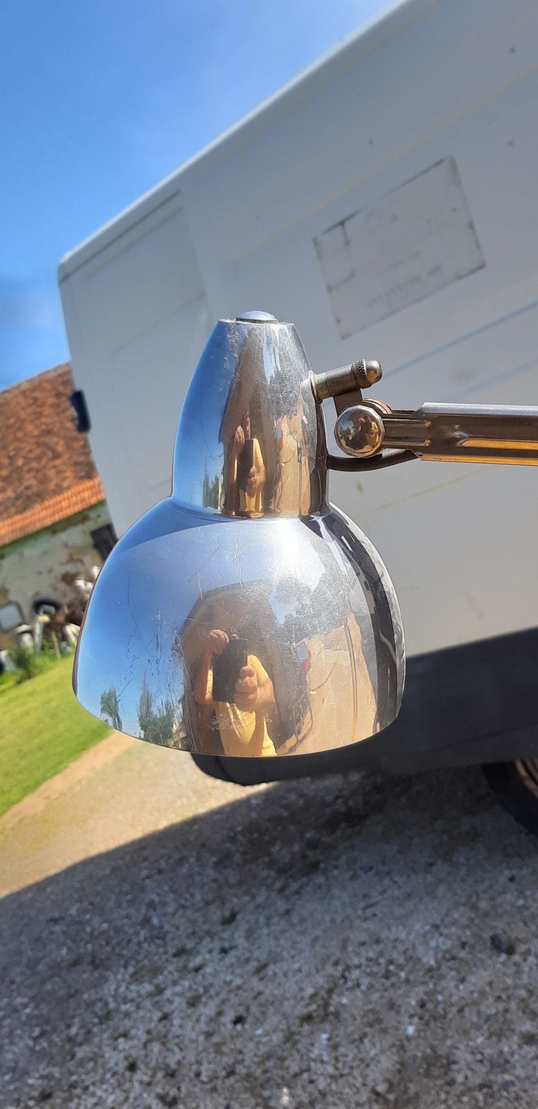 Vintage Super Chrome Workshop Lamp photo furniture