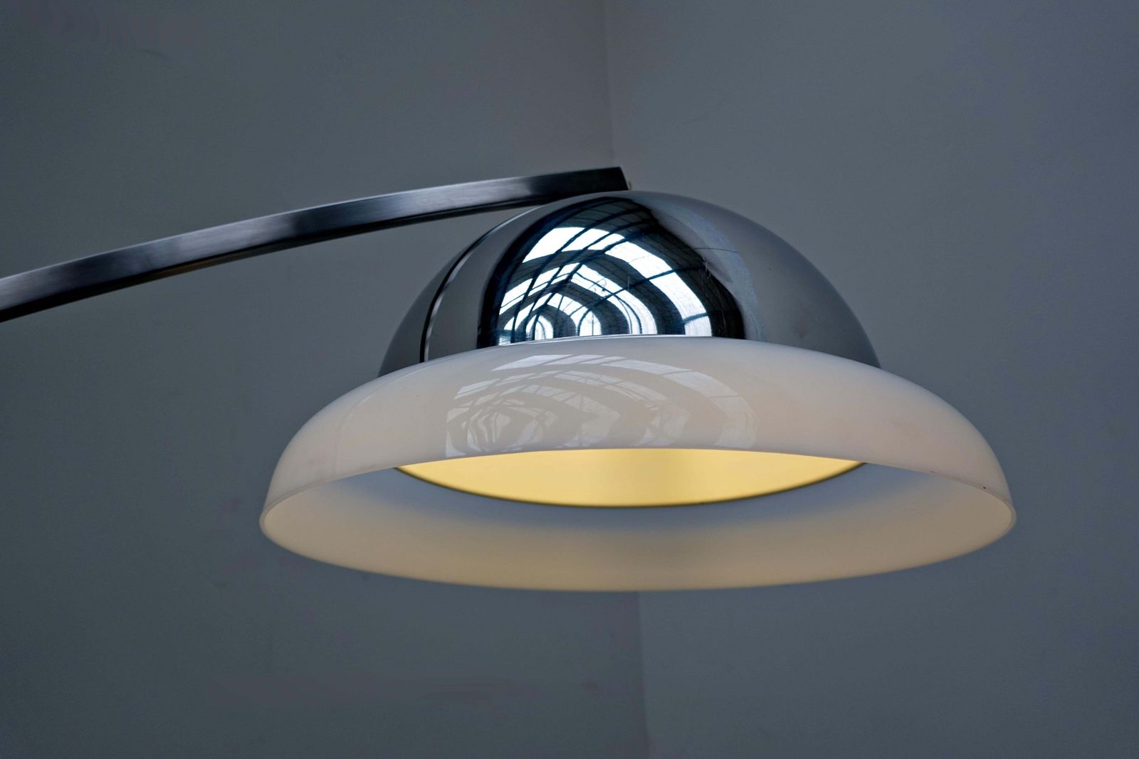 Italian Adjustable Arc Floor Lamp By Goffredo Reggiani, 1960s photo vintage