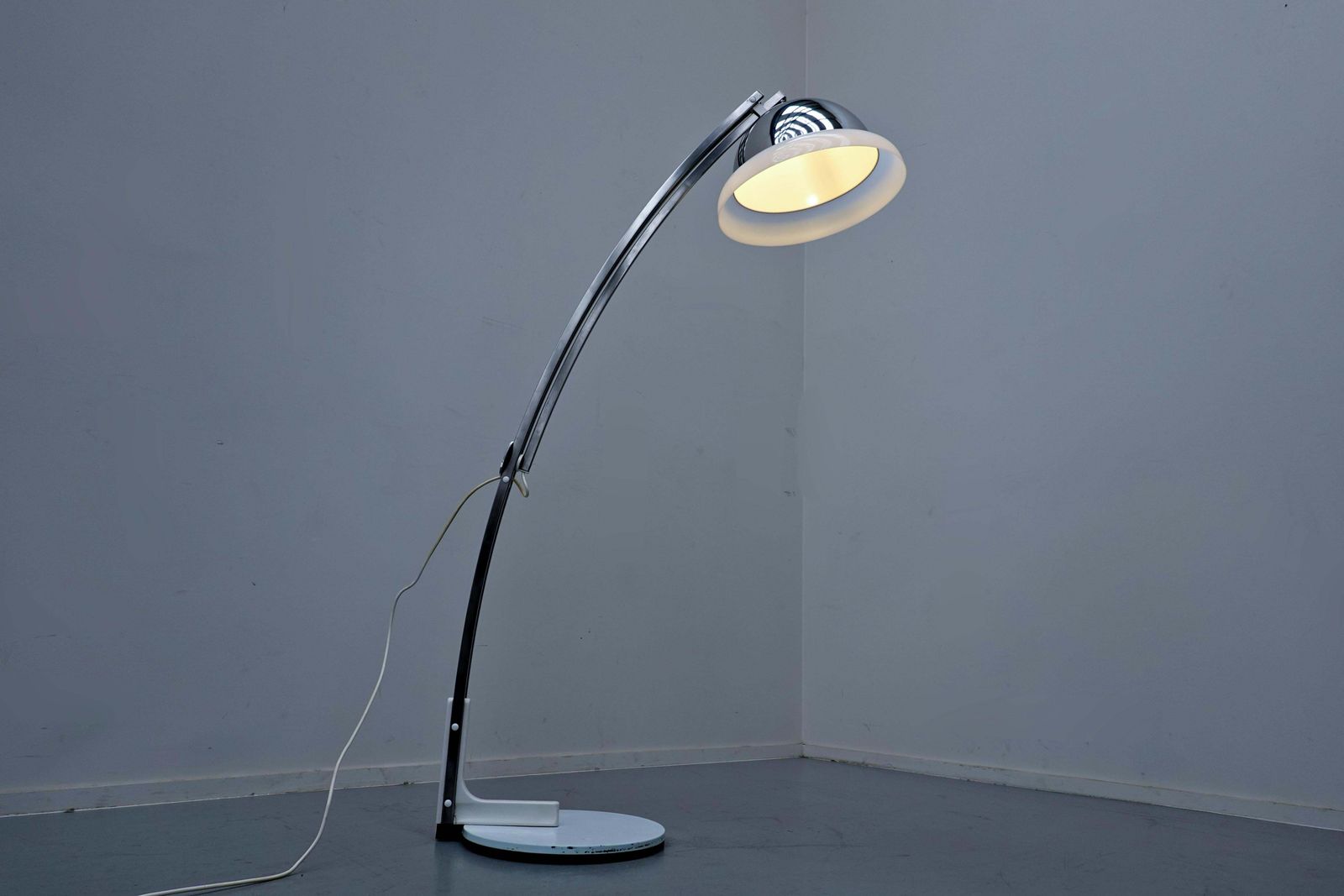 Lighting Italian Adjustable Arc Floor Lamp By Goffredo Reggiani, 1960s photo