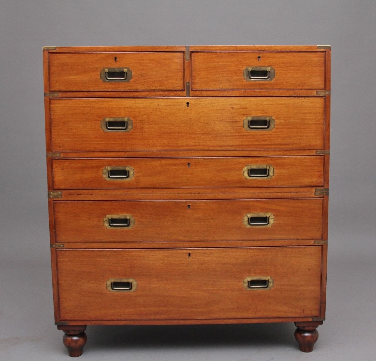 19th Century Mahogany Military Secretaire Chest photo furniture
