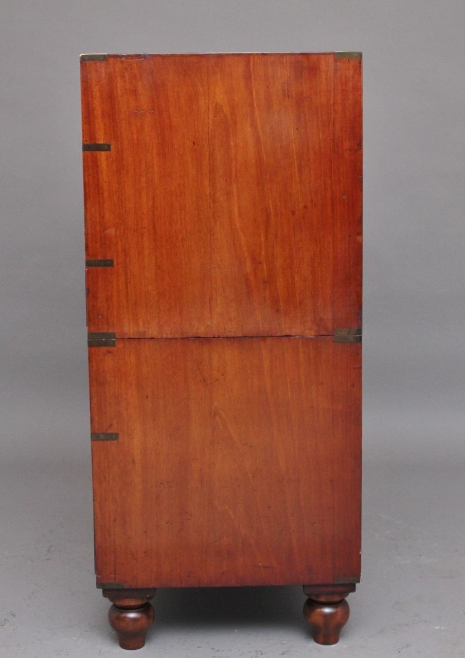 19th Century Mahogany Military Secretaire Chest photo vinterior