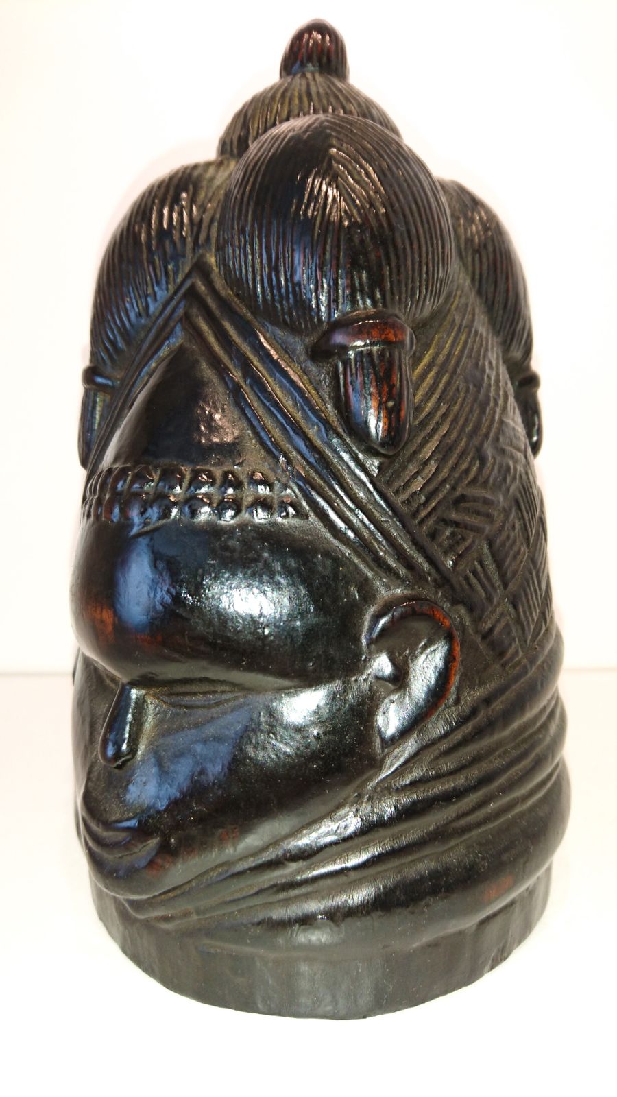 A Rare 19th Century Mende Or Bundu Tribal Sande Helmet Mask Of Diminutive Proportions. photo Home Decor