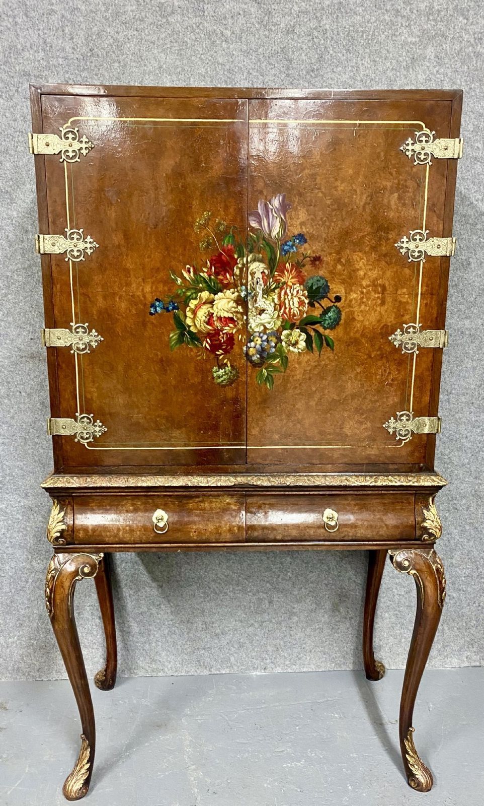 Highly Decorative Walnut Cocktail Cabinet photo furniture