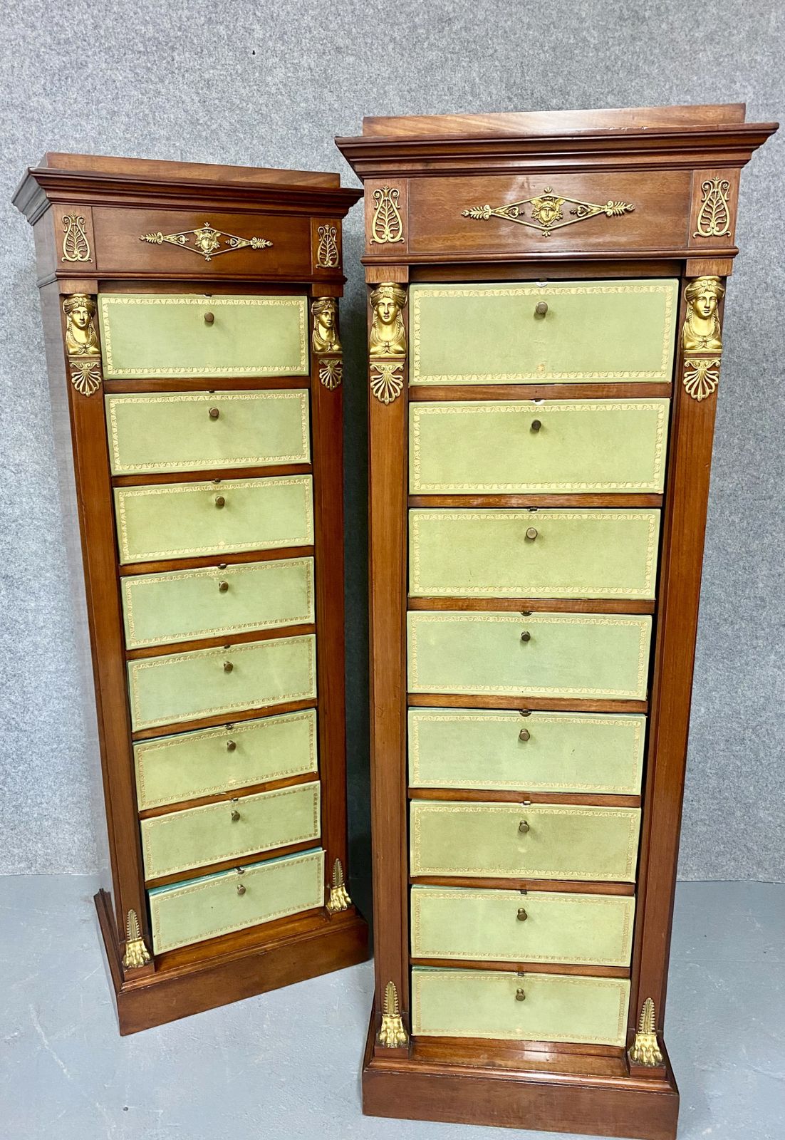 Fine Pair Of French Cartonnier Tall Chests Of Drawers photo buy