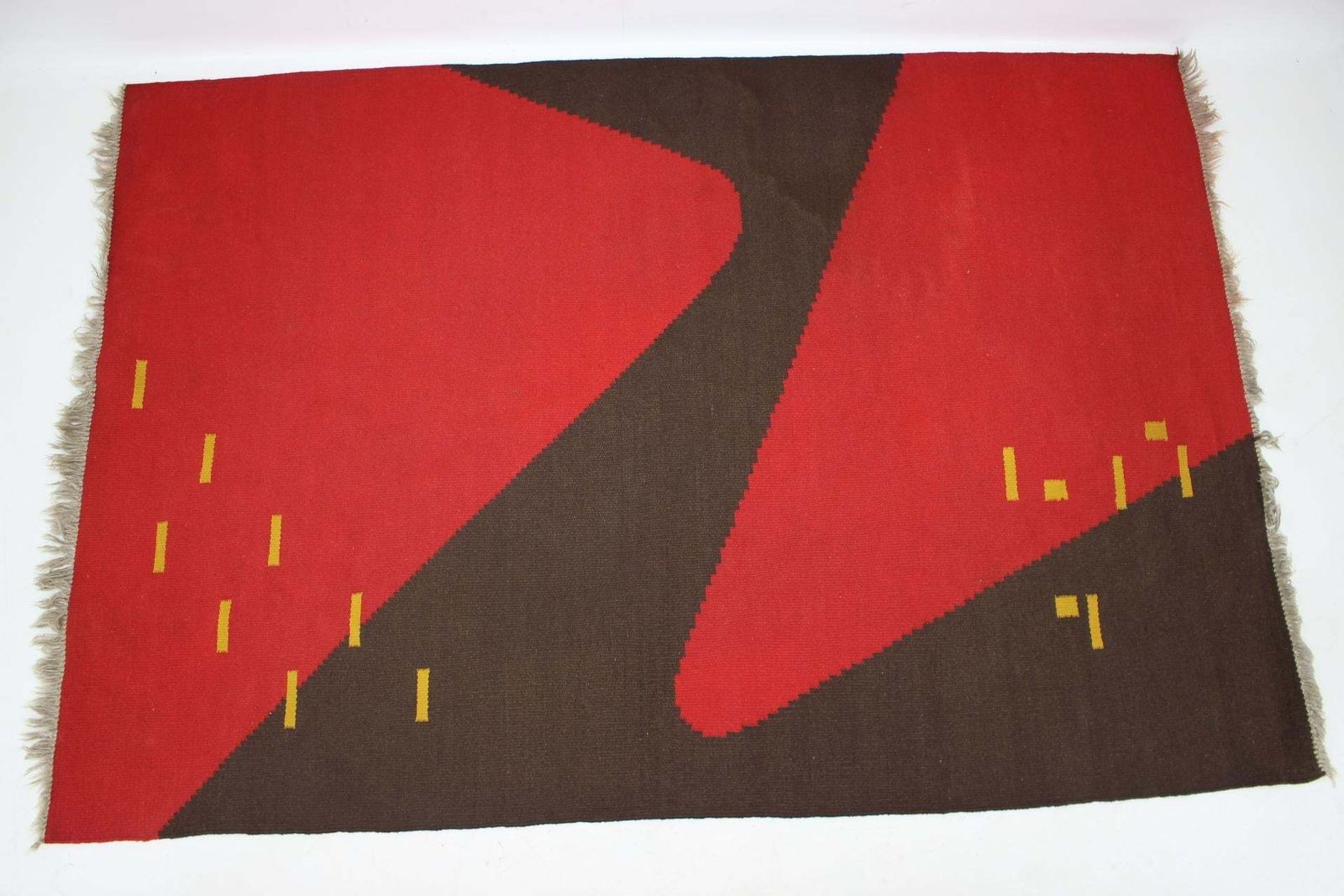Design Organic Abstract Geometric Carpet Or Rug In Style Of Antonín Kybal, 1950s photo furniture