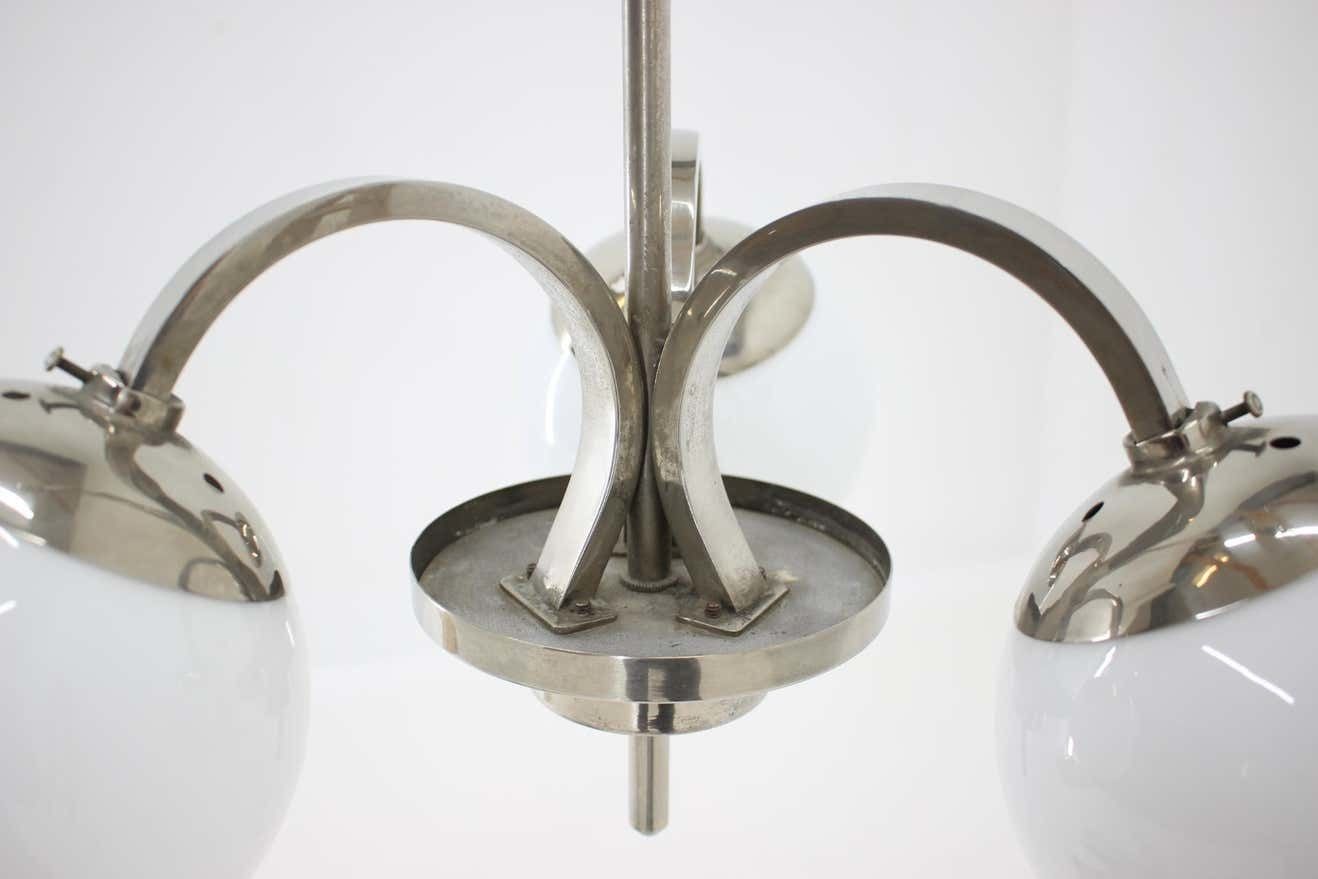 Art Deco Bauhaus Chrome Pendant   1930s photo 1211.0